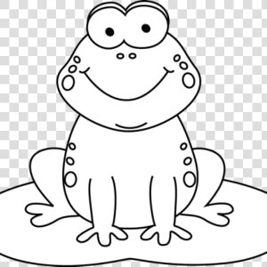 Frog Clipart Black And White   Frog Cartoon Images Black And White  HD Png Download