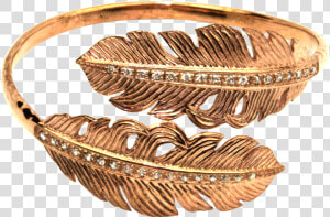 Rose Gold Feather Arm Cuff   Bangle  HD Png Download