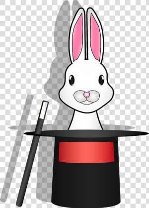 Graphic  Bunny In Hat  Magic Hat  Bunny  Magic  Top   Clip Art Magic Top Hat  HD Png Download