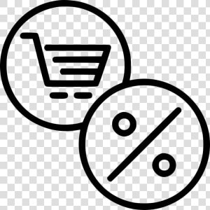 Online Finance Discount Offer Rate Cart   Mobile E Commerce Icon  HD Png Download