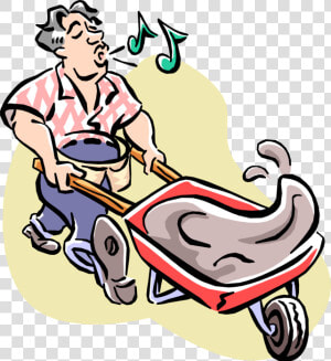 Vector Illustration Of Do It Yourself Home Improvement   Cartoon Wheelbarrow  HD Png Download