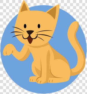 Cat  Animal  Cartoon  Kitten  Orange  Kids  Pet  Cute   Cartoon Transparent Background Cat Png  Png Download