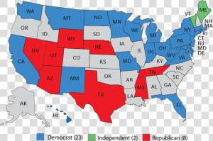 Us Political Map 2018  HD Png Download