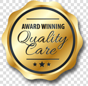 Award Winning Quality Care Seal   Calligraphy  HD Png Download