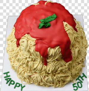 Spaghetti With Tomato Sauce Cake  Chocolate Cake Decorated   Birthday Cake  HD Png Download