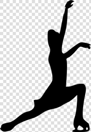 Vector Clip Art Of Skate Dancer Silhouette   Figure Skating Clip Art  HD Png Download