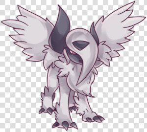 Mega Absol 152nd  5 Commission Want One Http   Mega Absol Line Art  HD Png Download