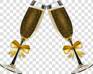 Champagne  Clink Glasses  Alcohol  Bubble  Bubbles   Gold Wine Glass Png  Transparent Png