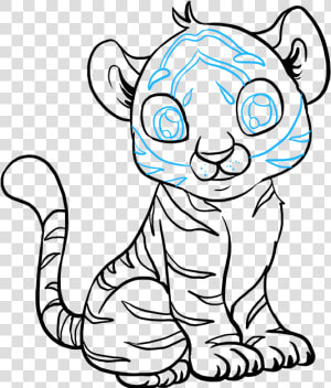 Transparent Baby Tiger Png   Draw A Baby Tiger  Png Download