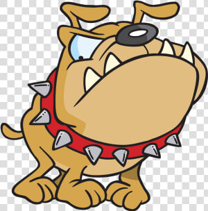 Mean Dog Cliparts   Dog Spiked Collar Cartoon  HD Png Download