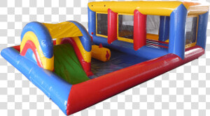 Playzone With Bouncing Bed  amp  Roofed Ball Pond   Inflatable  HD Png Download