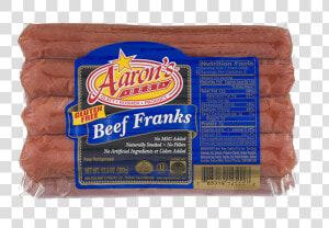 Aarons Beef Franks   Aaron  39 s Beef Hot Dogs  HD Png Download