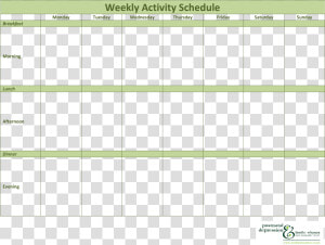 Weekly Timetable Morning Afternoon Evening  HD Png Download