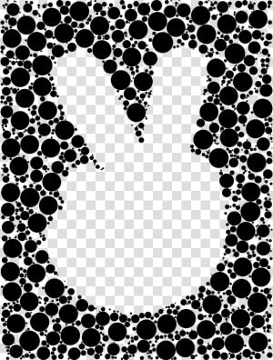 Negative Space Comic Peace Hand Circles   Monochrome  HD Png Download