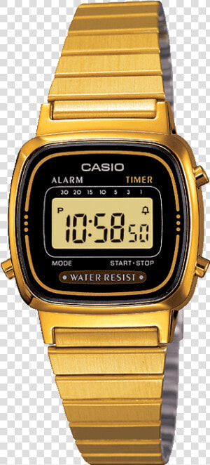 La670wega 1ef   Casio Gold Water Resist  HD Png Download