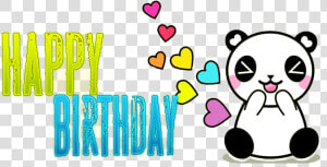 Happy Birthday By Panda   Gif Happy Birthday Png  Transparent Png