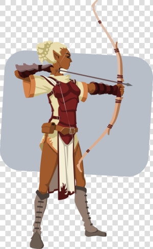 Bow And Arrow recreation cold Weapon   Blonde Dark Skinned Elf  HD Png Download