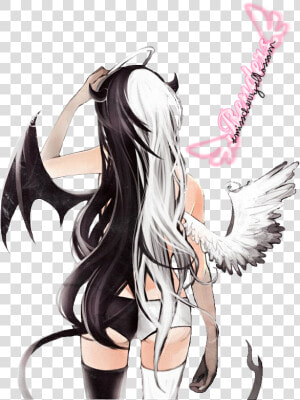 Clip Art Demonio O Angel Render   Half Angel Half Devil Anime  HD Png Download