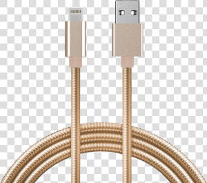 7944 Fuse Metal Mfi Lightning Cable Gold   Usb Cable Metal  HD Png Download