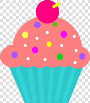 Cupcake Coral  amp  Turquoise Clip Art   Instructional Materials For Grade 1  HD Png Download