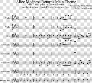 Alice Madness Returns Music Sheet  HD Png Download