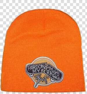 Pardon My Thrashing Non Cuffed Winter Hat Orange   Beanie  HD Png Download