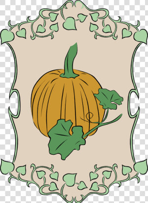 Gerald G Pumpkin In Border 555px   Carrots Garden Sign Clip Art  HD Png Download