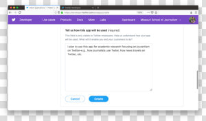 Create App   Web Browser Approval Rtweet For Twitter Api Access  HD Png Download