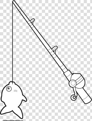 Clip Art Rod Drawing Free Download   Fishing Pole Drawing Easy  HD Png Download