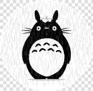 My Neighbor Totoro Black And White  HD Png Download