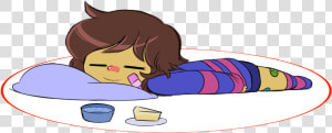 Undertale Nose Mammal Vertebrate Head Cartoon Joint   Undertale Sleeping Frisk  HD Png Download