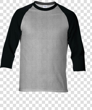 Rs Sport Grey   Black   Gildan 3 4 Raglan T Shirt  HD Png Download