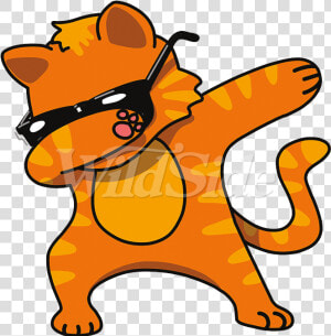 Orange Cat Dabbing   Clip Art Cat Orange  HD Png Download