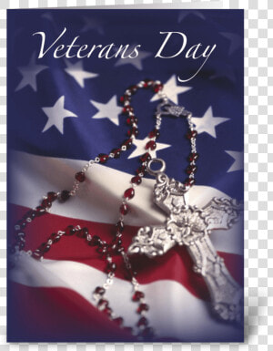 Veterans Day Cross And Flag Greeting Card   4th Of July Catholic  HD Png Download