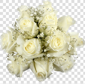 White Roses With Babys Breath Floral Arrangements   Floribunda  HD Png Download