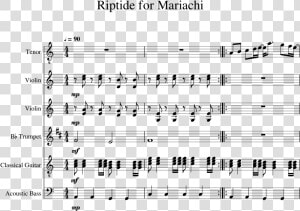 Riptide For Mariachi Sheet Music For Violin  Voice   HD Png Download