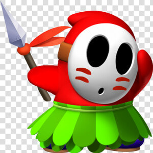 Shy Guy Wikipedia   Super Mario Spear Guy  HD Png Download