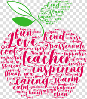 Diy Teacher Gift Idea Iron On Design Apple   Calligraphy  HD Png Download