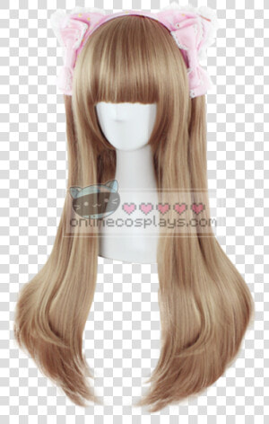 Blonde   Brown Straight Long Wig Oc306   Lace Wig  HD Png Download