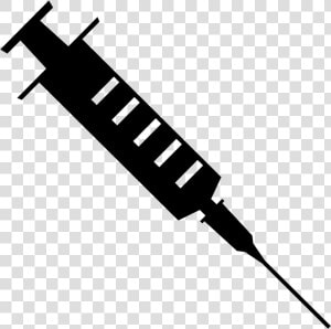 Hypodermic Needle Syringe Clip Art   Syringe Clipart Black And White  HD Png Download