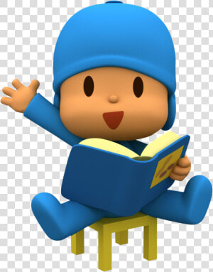 Pocoyo Con Un Libro  HD Png Download