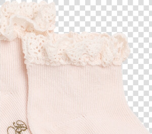 Baby Socks With Lace Milk White   Lace  HD Png Download