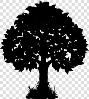 Vector Graphics Clip Art Silhouette Oak Illustration   Simple Oak Tree Silhouette  HD Png Download