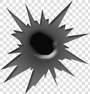 Gunshot Png Free Download   Bullet Hole Clipart Black And White  Transparent Png