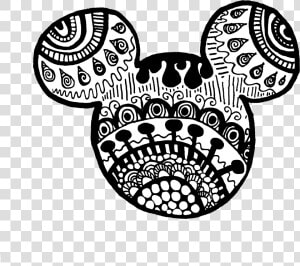 Zentangle Png  mickey Mouse Zentangle  Transparent Png