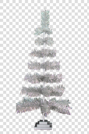 Silver Tinsel Christmas Tree   Silver Christmas Tree Png  Transparent Png