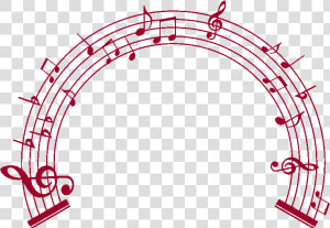 Musical Notes Graphics   Music Notes Half Circle  HD Png Download