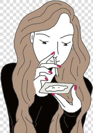 Cocaine Dream Meanings   Woman Snorting Cocaine Cartoon  HD Png Download