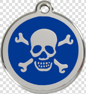 Dark Blue Skull  amp  Crossbones Pet Tag   Placas Identificativas Para Perros  HD Png Download