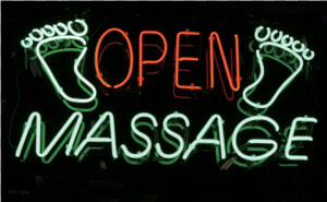 Neon Open Massage Sign   Neon Sign  HD Png Download